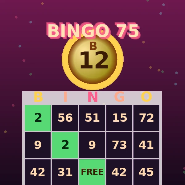Bingo 75 — Cartón Clásico de Bingo Americano