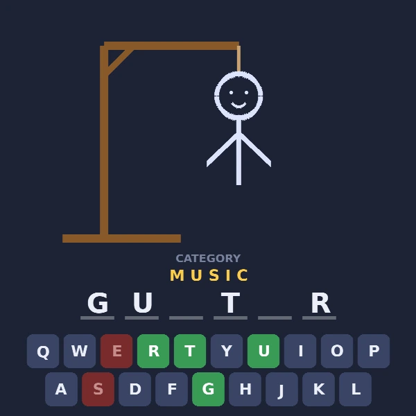 Hangman — Play the Classic Word Guessing Game Online