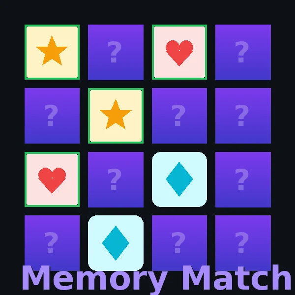 Memory Match — Card Pairs Matching Game