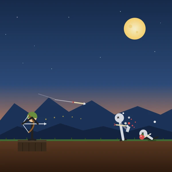 Stickman Archer — Drag-to-Aim Bow Survival Game Online
